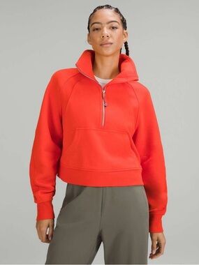 Lululemon Scuba Oversized Funnel Neck Half-Zip NWT Size M/L Solar Orange